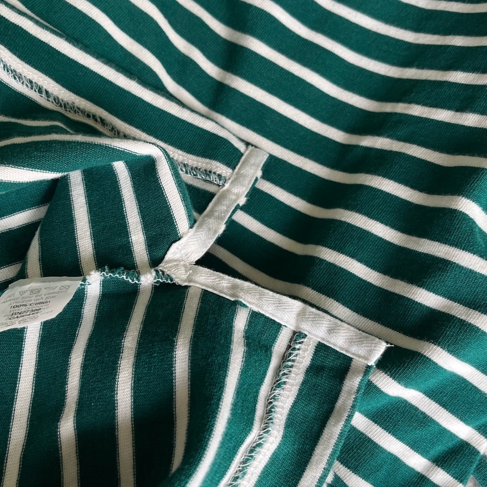 J. Crew Green and White Striped Long Sleeve Top - Size S - NWOT - Picture 8 of 8
